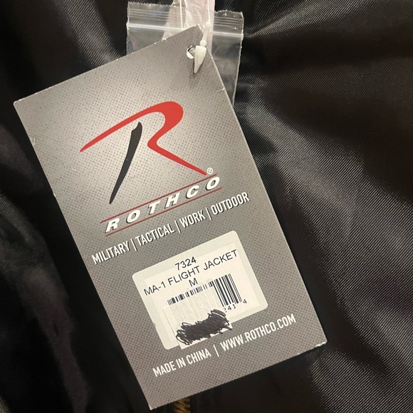 NWT Rothco MA-1 Flight Black Bomber Jacket - Picture 4 of 7